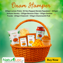 NatureLoc Special Onam Hamper | Snacks, Masala Powders, Pickle etc.